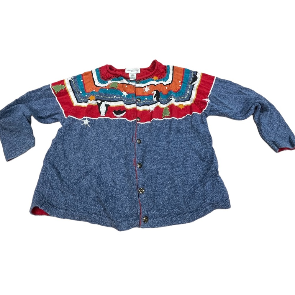 Vintage Susan Bristol Penguin cardigan Sweater plus size 1W‎